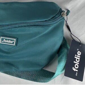 NEW The Foldie Crossbody Bag Teal Fanny Pack Travel Hiking RFID Anti Theft